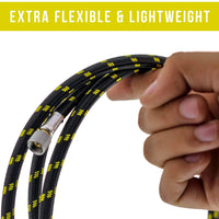 Master Airbrush 10 foot Nylon Trenzado aerógrafo Hose – Manguera con filtro Inline Humedad Trampa y Standard 1/8" Tamaño Accesorios en ambos extremos (Color puede variar) - Arteztik