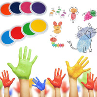 AHUMANs - Almohadilla de tinta para sellos de goma, lavable, 8 colores, para niños - Arteztik