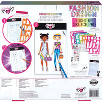 Fashion Angels Fashion Design Light Pad Sketch Set 12521 Light Up Tracing Pad, incluye USB, Ultra Thin Tablet, Multi - Arteztik