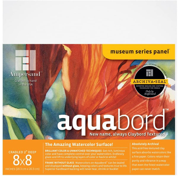 Ampersand Deep Cradle Aquabord 8.0 in x 8.0 in - Arteztik