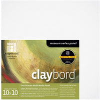 Ampersand Museum Series Claybord Paneles para pintura y tinta, 2.0 in de profundidad con cuna, 10.0 x 10.0 in (CBSWC10) - Arteztik
