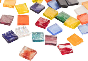 Juvale - Azulejos de mosaico de vidrio, suministros para manualidades (40 colores, 0,4 pulgadas, 1000 piezas) - Arteztik
