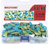 Hilitchi - Azulejo de mosaico de vidrio de colores variados, diferentes formas y colores para manualidades (varios colores) - Arteztik
