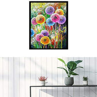 DIY 5D Diamond Painting Kits for Adults, Full Drill Rhinestone Embroidery Paint for Kids, Home Wall Decor Cross Stitch Arts Number by Aunkun (Colorful Flowers Cross 13.3x17.3 inch) - Arteztik