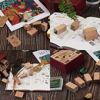 Dizdkizd 19 piezas de sellos de goma de madera, plantas y flores, decoración de madera montada sellos de goma para manualidades, tarjetas y álbumes de recortes - Arteztik
