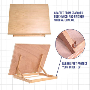 US Art tabla de madera ajustable para dibujo artístico y esbozos. - Arteztik