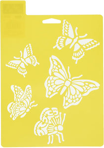 Delta Creative 970820710 - Plantilla para estarcido (7.0 x 10.0 in), diseño de mariposas - Arteztik