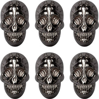Punk Skull Ghost latón remache tornillo, remaches, para bolso, gorro, chaqueta, cinturón de motocicleta, pantalones vaqueros, gargantilla de cuero, accesorio de artesanía punk (6 unidades, 0.6 × 1 pulgada), color negro - Arteztik