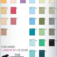 Chartpak marcadores AD, Tri-Nib, director de arte de 25 colores surtidos en cubo para mesa, 1 cada uno (K), Multicolor