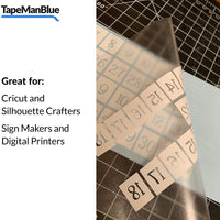 Rollo de cinta clara de transferencia/aplicación High-Tack, rollo de 12 pulgadas × 100 pies para Cricut, Silhouette, Pazzles, Craft ROBO, QuicKutz, troqueladoras, trazadoras de gráficos, fácil de utilizar para aplicaciones de vinilo - Arteztik