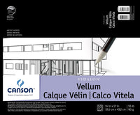Canson Artist Series Vidalon - Bloc de papel de vitela translúcido y libre de ácido para lápiz, tinta y marcadores, plegable, 55 libras, 19 x 24 pulgadas, 50 hojas - Arteztik
