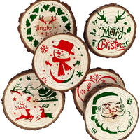 30 plantillas para decoración navideña de 5.9 x 5.9 in para pintar y dibujar para tarjetas de regalo de madera, para pared, tejas de madera, manualidades, reutilizables. - Arteztik