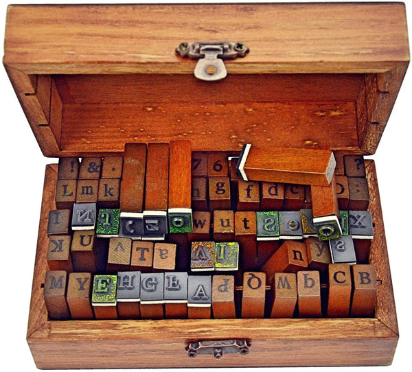 70 piezas alfabeto, sellos de goma de madera, juego de sellos con letras números y símbolos para hacer tarjetas, planificadores felices y suministros para álbumes de recortes - Arteztik