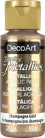 DecoArt Dazzling Metallics Pintura acrílica color plata brillante de 2 onzas - Arteztik
