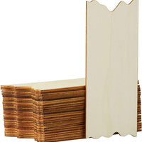 Letrero de madera sin terminar de Juvale, rectángulos de madera para manualidades (7 x 3 x 0,1 in, paquete de 24) - Arteztik
