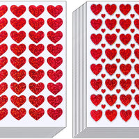 resinta 50 hojas Corazón de purpurina pegatinas día de San Valentín Amor calcomanía decorativo para scrapbooking o Embellishment - Arteztik