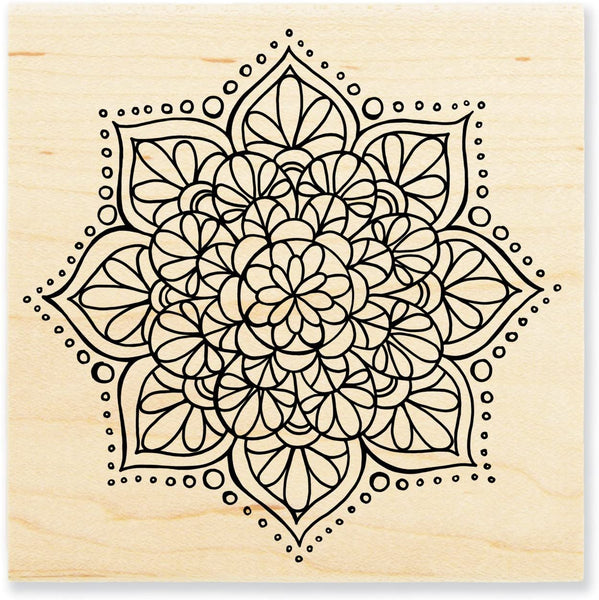 Stampendous Madera Sello De hule Mandala flor - Arteztik