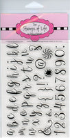 Los sellos de la vida lowerscript2stamp sellos transparentes para tarjetas y álbumes de recortes (4 x 6 inch hoja) por Stephanie Barnard – cursiva Script alfabeto - Arteztik
