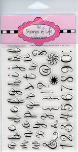 Los sellos de la vida lowerscript2stamp sellos transparentes para tarjetas y álbumes de recortes (4 x 6 inch hoja) por Stephanie Barnard – cursiva Script alfabeto - Arteztik