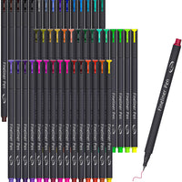 Paquete de 46 bolígrafos de colores para diario, escritura de dibujo, toma de notas, calendario, planificador, suministros de regalo de oficina artística por Vanstek - Arteztik