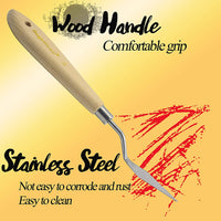 AebDerp - Juego de 5 cuchillos de pintura al óleo, pala de pintura, cuchillo con mango de madera para estudiantes - Arteztik