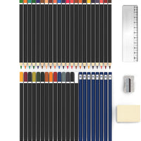 Juego de lápices de colores (48 piezas) Vivid 0.138 in de grado de artista y lápices de colores para adultos, ideal para libros de colorear, acuarela, lápices de dibujo profesionales y estuche de viaje - Arteztik