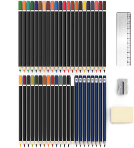 Juego de lápices de colores (48 piezas) Vivid 0.138 in de grado de artista y lápices de colores para adultos, ideal para libros de colorear, acuarela, lápices de dibujo profesionales y estuche de viaje - Arteztik