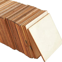 Recortes de madera para manualidades, cuadrados de madera (3.0 x 3.0 in, 60 piezas) - Arteztik