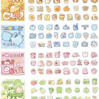 Doraking 300 pegatinas para decoración de conejos de dibujos animados para álbumes de recortes Bujos, 6 temas bonitos conejos pegatinas (amarillo) - Arteztik