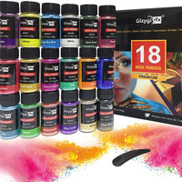 Resina epoxi Dye-Mica Powder-15 pigmentos en polvo naturales-Jabón colorante-Jabón de manos Suministros-Sombra de ojos y Labios Tinte de Maquillaje -Pigmento Slime Bomb Colorante-Nail Art-DIY Slime-Adhesive Pigmentos - Arteztik