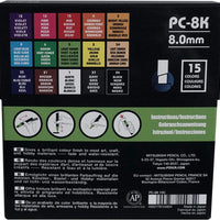 Uni-POSCA PC8K15C conjunto de 15 marcadores de pintura