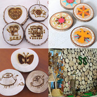 Tinksky Rodajas Log rodajas de madera para bricolaje manualidades boda centerpieces, 100pcs - Arteztik
