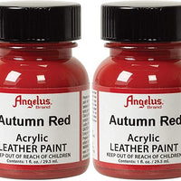 Angelus Pintura acrílica para cuero, color rojo otoño, 5 unidades - Arteztik