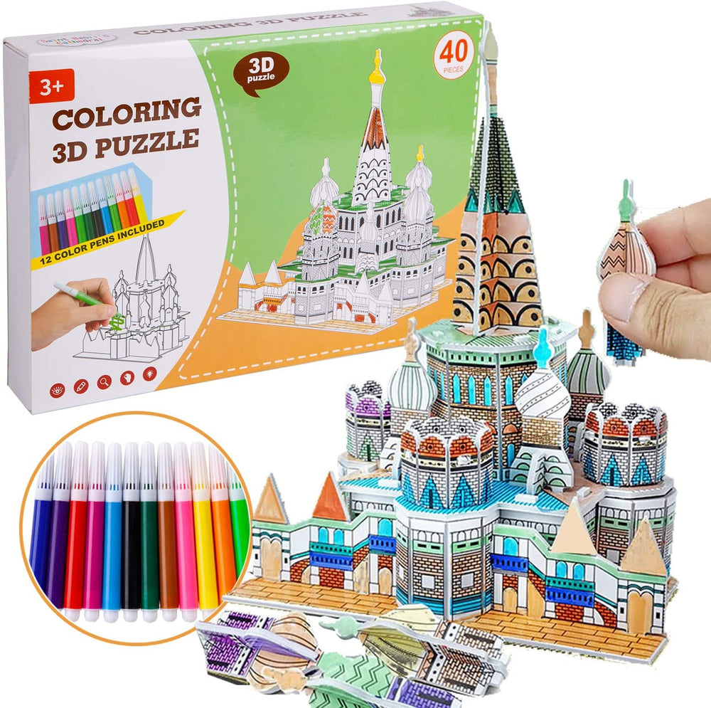 Artes y manualidades para niños de 4 a 12 años, kit de pintura todo en uno para niños, construye tu propio castillo. La mejor creatividad para manualidades para niñas y niños. - Arteztik