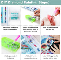 Juego de 4 kits de pintura de diamante 5D con diamantes de imitación para decoración de pared del hogar (lienzo de 12.0 x 16.0 in) - Arteztik
