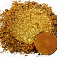 Pigmento en polvo de Mica Eye Candy "Taba Gold" (1.76 oz) multiusos para manualidades y manualidades, bombas de baño naturales, pintura, jabón, esmalte de uñas, bálsamo labial (oro rosa, 1.76 oz) - Arteztik