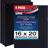 US Art Supply 11 x 14 inch Calidad Profesional sin ácidos Perfil lona 6-Pack – 3/4 12 onza PRIMED Gesso – (1 Full Caso de 6 Individuales Lienzos) - Arteztik