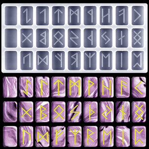 Molde de resina de piedra de runa con símbolo de energía, molde de silicona, símbolo de letra de bricolaje, molde de resina epoxi, letra de runa para hacer manualidades - Arteztik