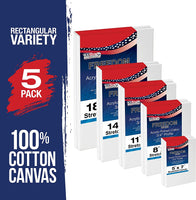 US Art Supply lona elástica sin ácido, de calidad, supervaliosa, de 8 x 10 pulgadas, paquete de 10, yeso de excelente perfil, paquete de supervalor de 10 lonas - Arteztik
