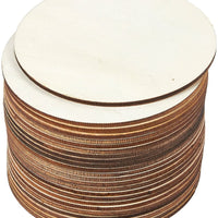 Juvale 24 piezas sin terminar 4 pulgadas de madera circulares recortes para posavasos de madera, manualidades y decoración del hogar - Arteztik
