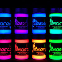 Midnight Glo Pintura UV acrílico negro luz reactiva colores neón brillante - Arteztik