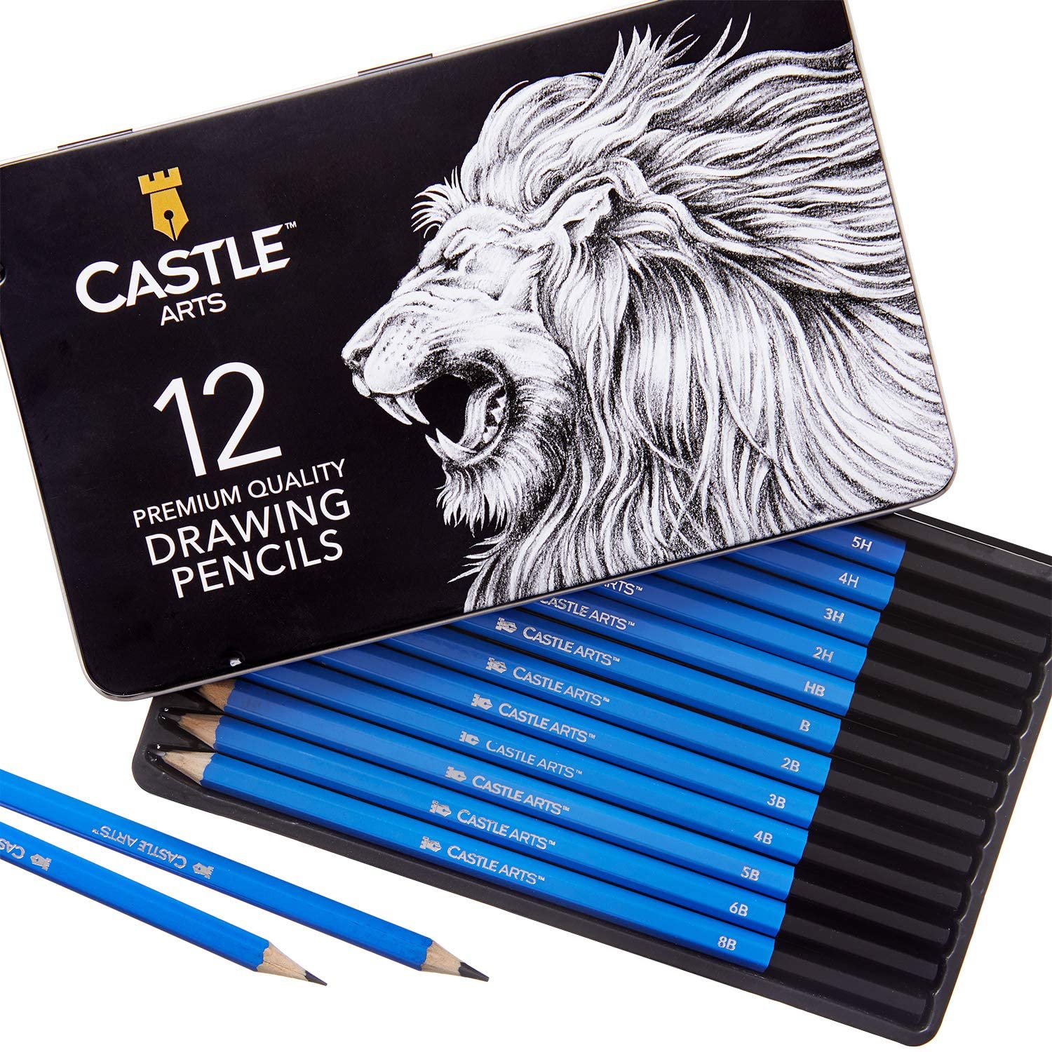 50 Piece Metallic Colored Pencil Set in Zip Up Case