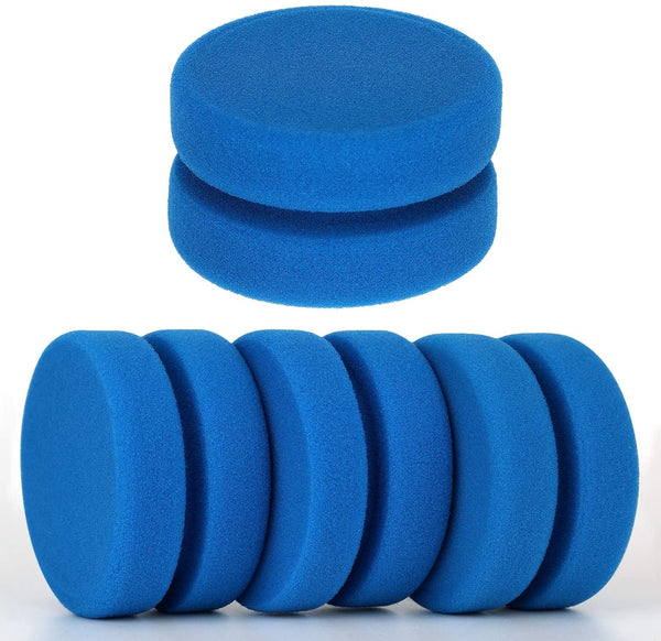LUTER 4 esponjas aplicadoras de pintura, esponja redonda de doble cara para pintura, artes y manualidades (3 pulgadas, azul) - Arteztik