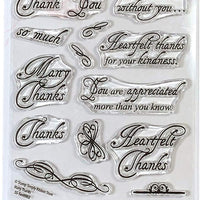 Sello simplemente sellos transparentes gracias muchas gracias Gratitud 16 piezas) - Arteztik