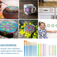Mandala Dotting Tools Set, Audab 49 pcs Mandala Dotting Kit de herramientas con Mandala plantilla para pintar rocas, pintura Mandalas y dibujo - Arteztik