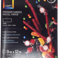 UART grado 400 oscuro Premium lijado – Papel pastel 9" x 12" diez unidades - Arteztik