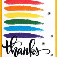 Stampendous Big palabras gracias Juego de sellos transparentes - Arteztik