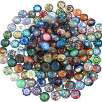 ULTNICE 200 piezas cabujones redondos mosaico azulejos para manualidades mosaico de vidrio para hacer joyas - Arteztik
