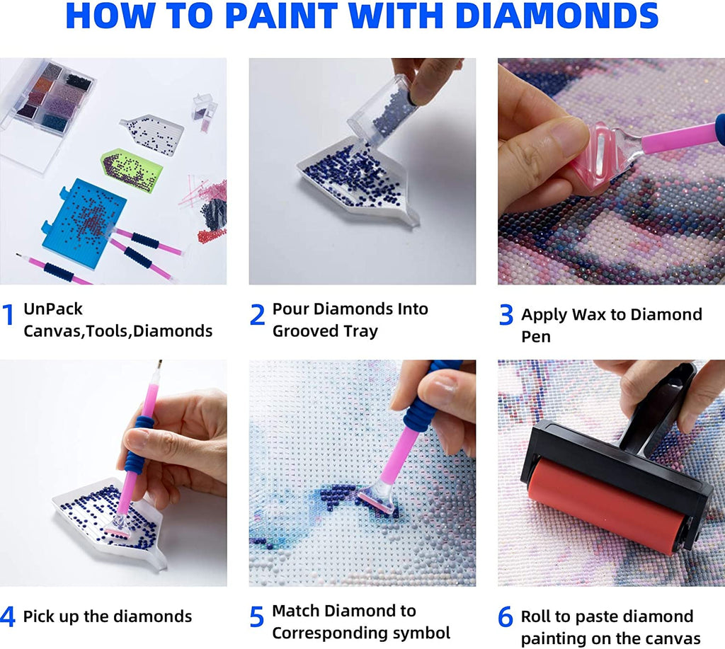 41 piezas de herramientas de pintura de diamante 5D y kits de accesori