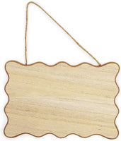 Letreros de madera sin terminar para colgar para manualidades (9 x 6 x 0,25 pulgadas, 3 formas, 6 unidades) - Arteztik
